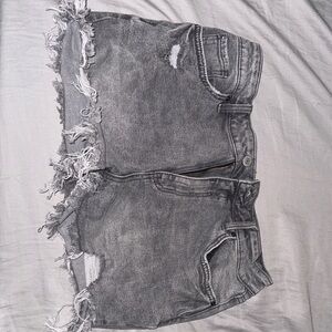YMI Frayed Hem Gray Jean Shorts